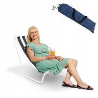 SKŁADANY LEŻAK OGRODOWY fotel balkonowy PLAŻOWY NA TARAS LEKKI Z TORBĄ