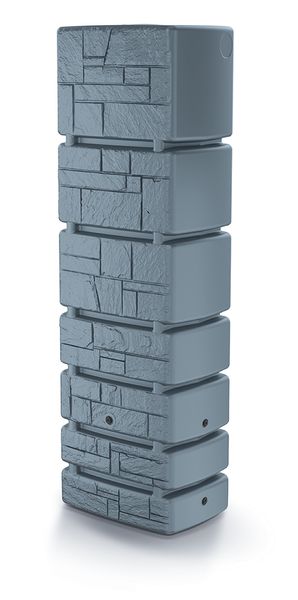 Zbiornik na deszczówkę TOWER STONE IDTST350 | Smooth gray, Pojemność: 350 l, Wymiary 38.4x57.5x180 cm, Kolor Smooth gray, Waterform, Prosperplast zdjęcie 1