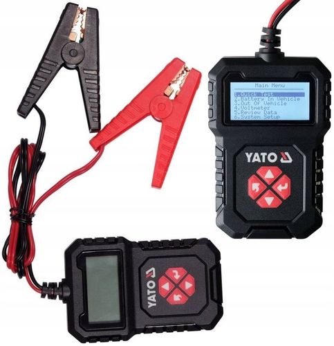 YATO ELEKTRONICZNY CYFROWY LCD TESTER AKUMULATORÓW SAMOCHODOWYCH 12V 2000A na Arena.pl