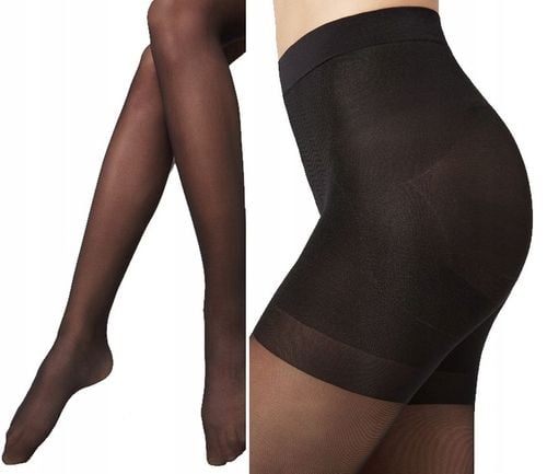 CALZEDONIA RAJSTOPY TOTAL SHAPER PUSH-UP 30 DEN MODELUJĄCE czerń 5/XL na Arena.pl