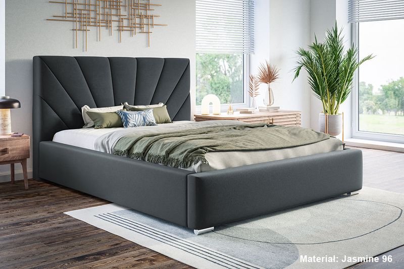 Łóżko tapicerowane LUX9 160x200 ze  Stelażem i pojemnikiem zdjęcie 4