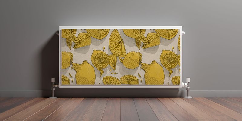 Osłona MAGNETYCZNA Na Grzejnik Wzór Cytryn Owoce Cytrusy 120cm x 60cm zdjęcie 3