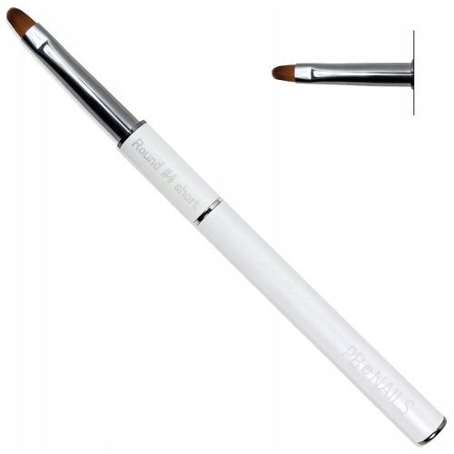 PB NAILS Pędzelek do żelu ROUND SHORT #4 na Arena.pl