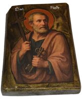 Ikona święty Piotr patron żeglarzy, marynarzy, rybaków, murarzy, kowali
