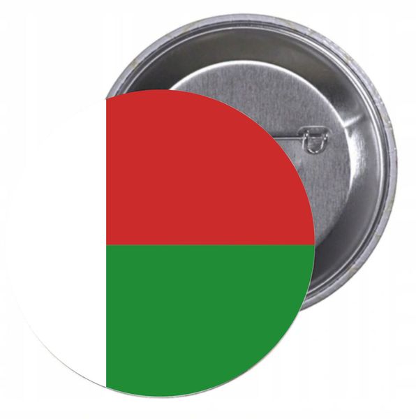 Przypinki buttony FLAGA MADAGASKAR z grafiką TANIO zdjęcie 1