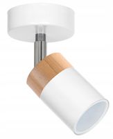 Lampa ścienna Spot JOKER Czarny Brązowy Drewno 1xGU10 Kinkiet Do Domu Pokoj