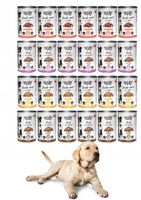 MOKRA KARMA DLA PSA 75% MIĘSA MIX 24x415g. 9,96 kg KAWAŁKI TUF TUF