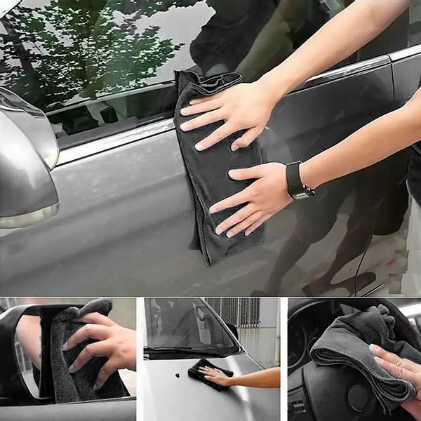 5X RĘCZNIK ŚCIERECZKA Z MIKROFIBRY DO MYCIA OSUSZANIA AUTA 300g 30cm BLACK zdjęcie 3
