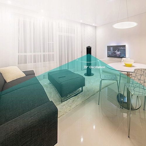 Stojacy wentylator kolumnowy podlogowy wiatrak wiatrak podlogowy z pilotem na Arena.pl