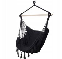 Fotel brazylijski wiszący RODOS 2 100x130 cm czarny hamak