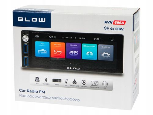 RADIO SAMOCHODOWE 1-DIN DOTYKOWE 7 CALI USB-C BLUETOOTH WIFI KAMERA COFANIA na Arena.pl