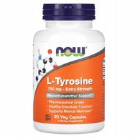 NOW Foods - L-TYROSINE EXTRA STRENGTH 750 mg 90 VEGE kapsułek L-TYROZYNA