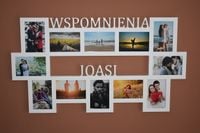 Multirama ramka na zdjęcia z napisem  Wspomnienia imię mdf 12 zdj