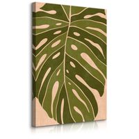 Obraz Do Salonu Liście Tropikalne Monstera Styl Boho Natura 60cm x 90cm