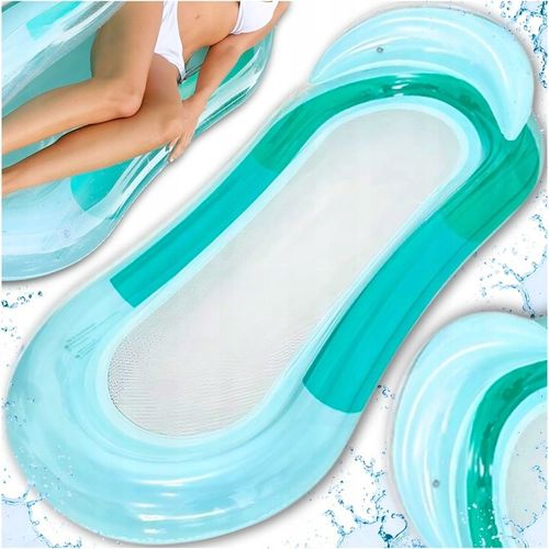 MATERAC DMUCHANY DO PŁYWANIA PONTON PŁYWAJĄCY DO BASENU NAD WODĘ 160X75 cm na Arena.pl