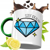 Kubek Zielony Dla Szefa Szefowej Prezent Urodziny Z Nadrukiem Ze Zdjęciem