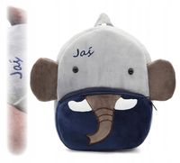 Plecak do przedszkola z Imieniem Pluszowy prezent na 3 latka dla chłopca