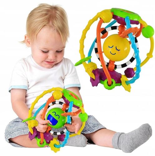 Dumel KULA SENSORYCZNA PRZESUWANE ELEMENTY grzechotka ruchome koraliki 6m+ na Arena.pl