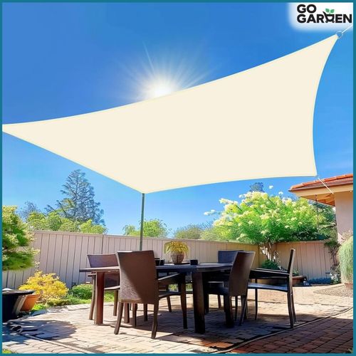 Żagiel markiza daszek przeciwsłoneczny na taras balkon UV słońce biały 4x3m na Arena.pl