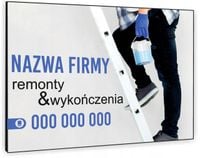 TABLICZKA REKLAMOWA szyld z dibondu 40x30 cm usługi remonty wykończenia