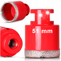 OTWORNICA DO GRESU 51 mm DIAMENTOWA WIERTŁO GLAZURY PŁYTEK KORONKA M14
