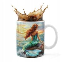 KUBEK CERAMICZNY 330ML DRUK - SYRENKI SYRENA SYRENY PODWODNY ŚWIAT