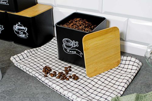 zestaw 4 pojemników kuchennych na produkty sypkie 4263 na Arena.pl