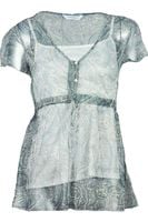 Szyfonowa Bluzka, Biały Top - 46 / 3XL