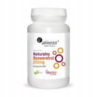 Naturalny RESWERATROL 250 mg 60 kapsułek ALINESS Krążenie Serce Cholesterol