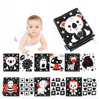 Książeczka sensoryczna o wysokim kontraście 0 do 12 miesięcy Zabawki dla