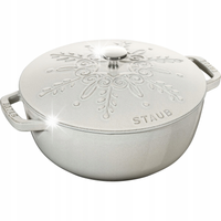 Staub Special Cocotte Garnek żeliwny okrągły snowflake 3.6 ltr, truflowy