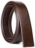 Męski Pasek Wymienny Bez Klamry Eko Skóra Brązowy