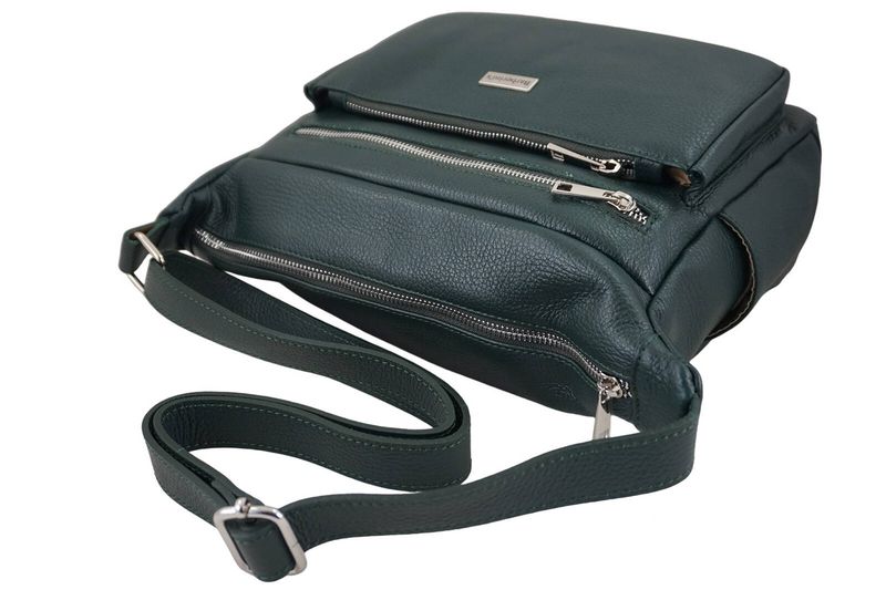 Codzienna i praktyczna torebka na ramię - Zielona ciemna zdjęcie 4