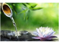 100 70CM OBRAZ PŁÓTNO BAMBUS KAMIENIE PŁÓTNO RAMA