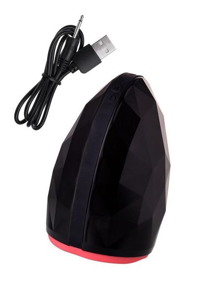 Erotist Magma; Rechargeable Masturbator With Heating, Silicone, Black, zdjęcie 6