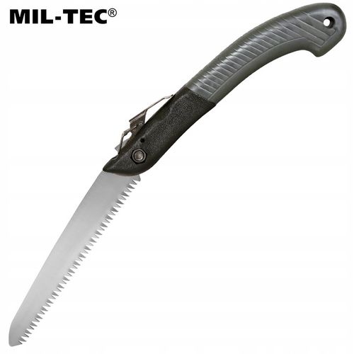 Piła ręczna składana turystyczna na biwak survival lekka Mil-Tec Olive na Arena.pl