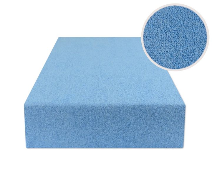 Prześcieradło Z Gumką 70X140 Frotte Niebieski zdjęcie 1