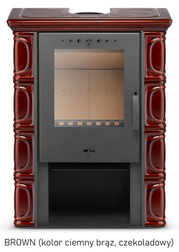 PIEC KAFLOWY kominek koza stalowy wkład ELDUR BROWN na Arena.pl