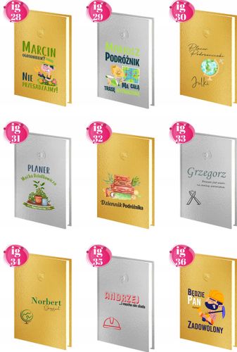 PLANER murarz tynkarz DZIENNY kalendarz książkowy A4 złoty srebrny na Arena.pl
