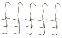 HAKI POTRÓJNE do wędzenia RYB 5szt NIERDZEWNE INOX