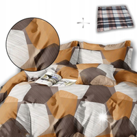 Komplet pościeli 3 cz. kołdra 160x200 2x 70x80 AML 2695 + koc gratis ZESTAW