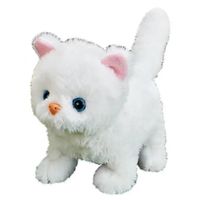 Kot Kotek Interaktywny z Dźwiękiem Chodzi Rusza Ogonem - biały