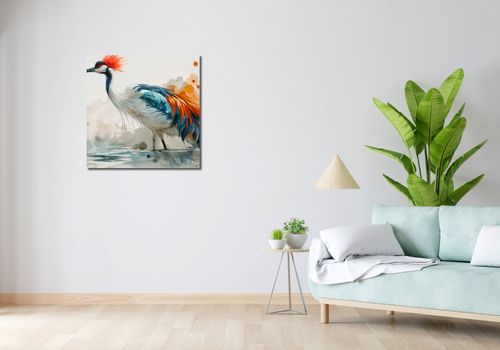 Obraz 70x70cm Żuraw w Akwareli na Arena.pl