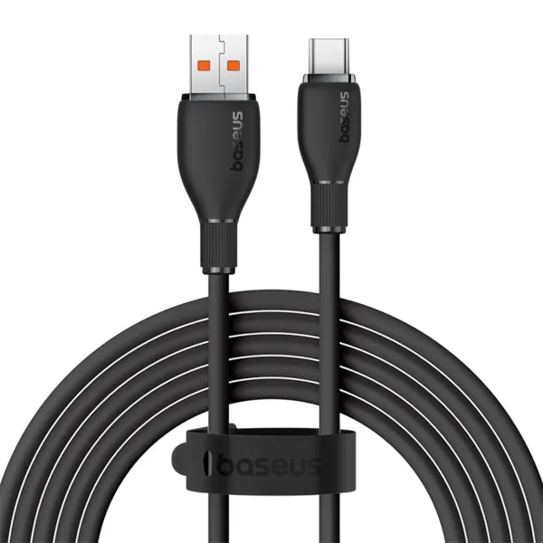 kabel baseus pudding series 100w usb-a - usb-c 2m - czarny zdjęcie 1