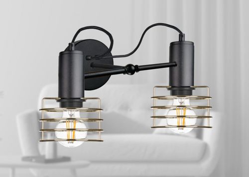 Kinkiet 2xE27 RUNE BLACK/GOLD na Arena.pl