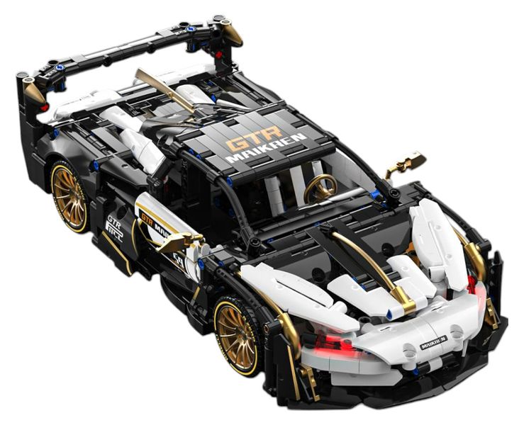 Zestaw Klocków Auto Sportowe Biało/Czarne 1242El. zdjęcie 1
