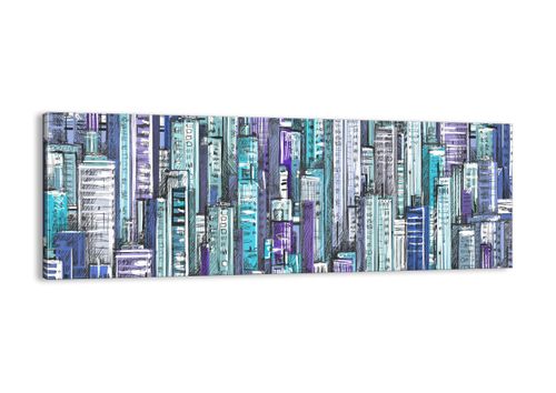 Obraz Na Płótnie - Drapacze Chmur - 140X50 Cm - Ab140X50-3857 na Arena.pl