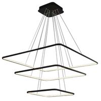 LAMPA wisząca NIX BLACK ML519 Milagro kwadratowa OPRAWA zwis LED 117W 3000K czarna