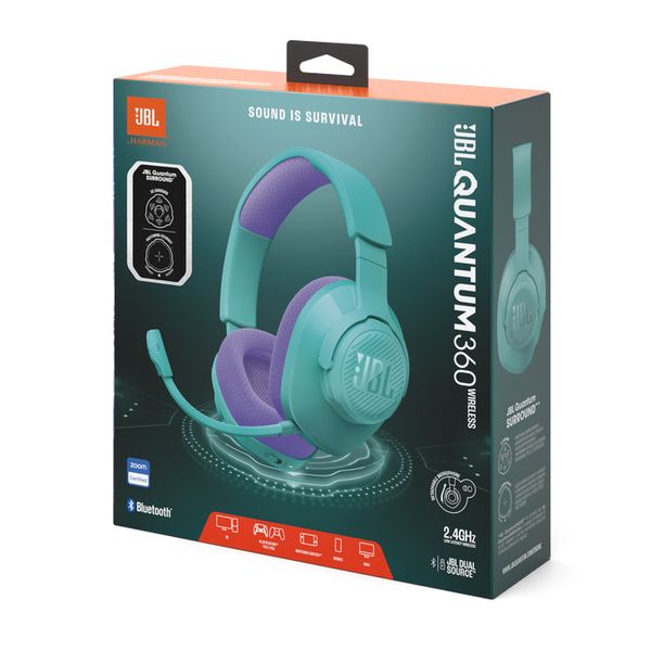 Słuchawki JBL Quantum 360 Turkusowe zdjęcie 9