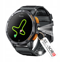 ZEGAREK MĘSKI SMARTWATCH Z GPS WODOODPORNY SPORT ROZMOWY KOMPAS LATARKA PL